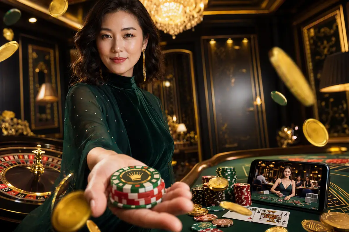 ew77 Casino suasana meja live dealer